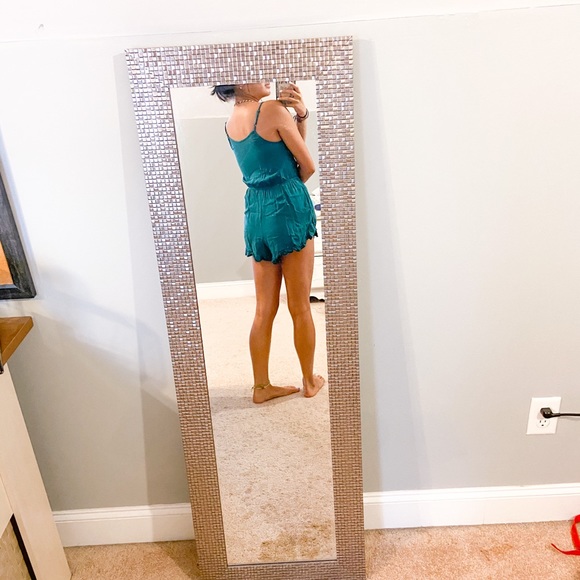 Ruffle Turquoise Romper - Picture 2 of 3